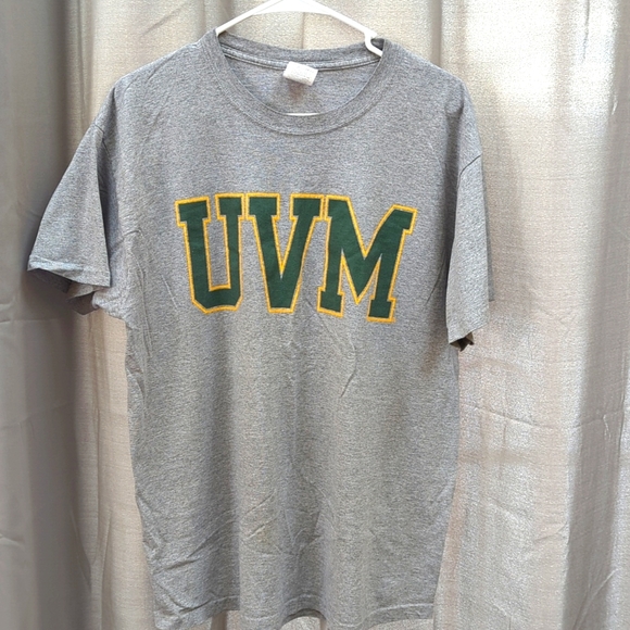 Size large gray UVM University of Vermont t-shirt men's or women's unisex - Picture 1 of 3